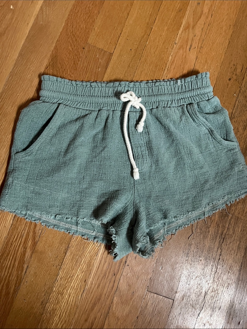 Drawstring Women's Shorts in Sage Green